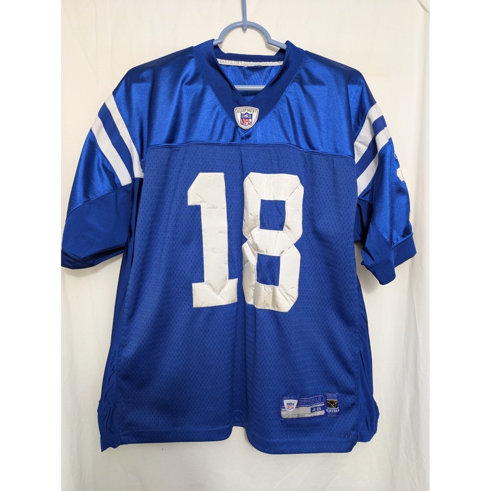 Vintage Reebok NFL Peyton Manning #18 Indianapolis Colts Jersey Men's 48 On Fiel